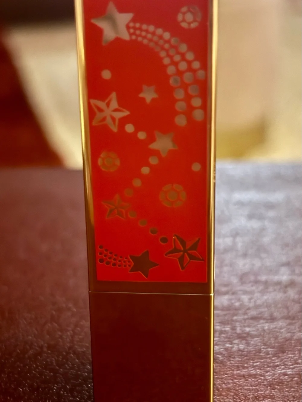 Estee Lauder Bright Red Lipstick with Star Detail